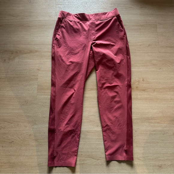 Athleta Brooklyn Ankle Pant Cinnamon Red Travel Lightweight Business Casual Pant - Picture 4 of 14